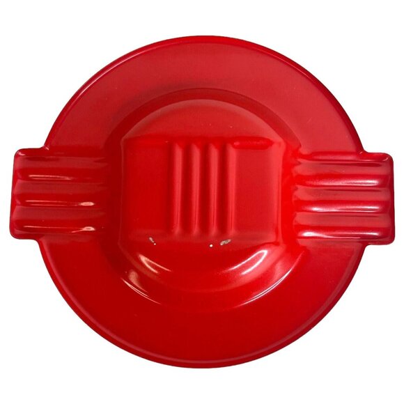 Vintage Slim Jim Advertising Ashtray Red Orange Metal Beef Jerky Meat Snacks - Picture 5 of 7